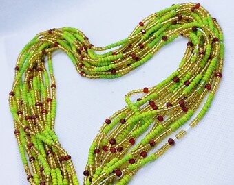 Evergrine African waistbeads 50 inches women Adormnent body jewelry