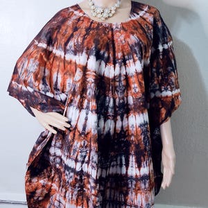 African Fashion, Tie and Dye below  knee Boubou , Kampala  Boubou, Adhire Fashion