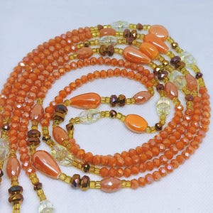Luxury Tie on Waistbeads women Adormnent Body Jewelry African Waistbeads 50 inches