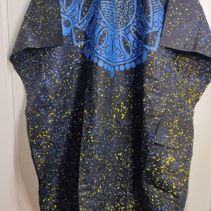 African Clothing For Women, Multicolor Dyed Dress, Maxi Boubou Dress, Maternity Indigo, Adire Dress, African kampala Dress Batik Boubou.
