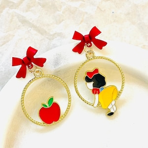 Cute Princess dangle earrings |cute snow white fairytale earrings | Cute Kawaii dangle earrings Australia |Cute Unique Earrings