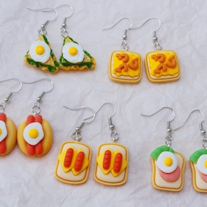 FUNKY Mini Food Drop Dangles Earrings | Unique Food Drop Earrings | Funky Gift | Funky Design Earrings| Breakfast Earrings | Funky dangel
