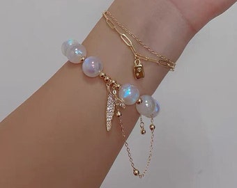 Mermaid beaded bracelet | Stretch bracelet | Unique  bracelet | Cute Beaded bracelet| Bracelet for women| Trendy Bracelet | Dainty Bracelet