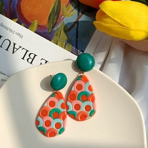 Orecchini in acrilico, orecchini in acrilico, orecchini pendenti geometrici Australia, orecchini alla moda, orecchini retrò, orecchini di moda