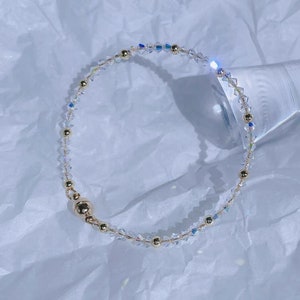 Ultra Sparkly Swarovski Crystal bracelet -3mm Swarovski Crystal Clear AB Bracelet | Crystal Bracelet | Swarovski Bracelet | Beaded bracelet
