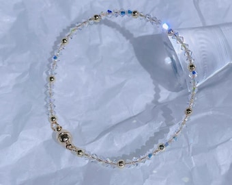 Ultra Sparkly Swarovski Crystal bracelet -3mm Swarovski Crystal Clear AB Bracelet | Crystal Bracelet | Swarovski Bracelet | Beaded bracelet