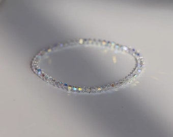 Ultra Sparkly Swarovski Crystal Stretch bracelet -3mm Swarovski Crystal Clear AB Bracelet | Crystal Bracelet | Swarovski Bracelet Australia