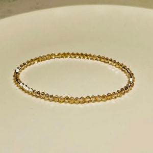 Ultra Sparkly Swarovski Crystal Stretch bracelet -3mm Swarovski Crystal Bracelet | Crystal Bracelet | Golden shadow Swarovski Bracelet