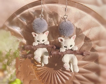 Cute Kitty cat earrings |Cute Drop earrings |Funky cat earrings| cute animal earrings Australia |Trending earrings