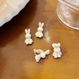 Cute bunny stud earrings |Cute earrings Funky animal earrings |Funky cute earrings| easter bunny earrings| Easter earrings