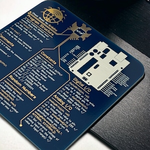 Arduino Diagram Coaster, Gold-Plated PCB, Maker Gift