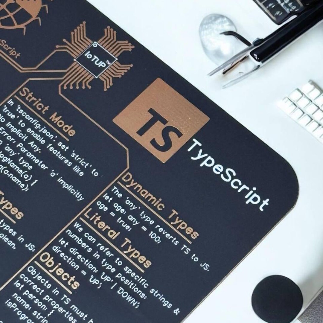 Typescript Cheat Sheet Tech Coaster, Tech Accessories Circuit Board ...