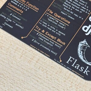 Python Programming Coaster, Cheat Sheet Coaster, Tech Coaster