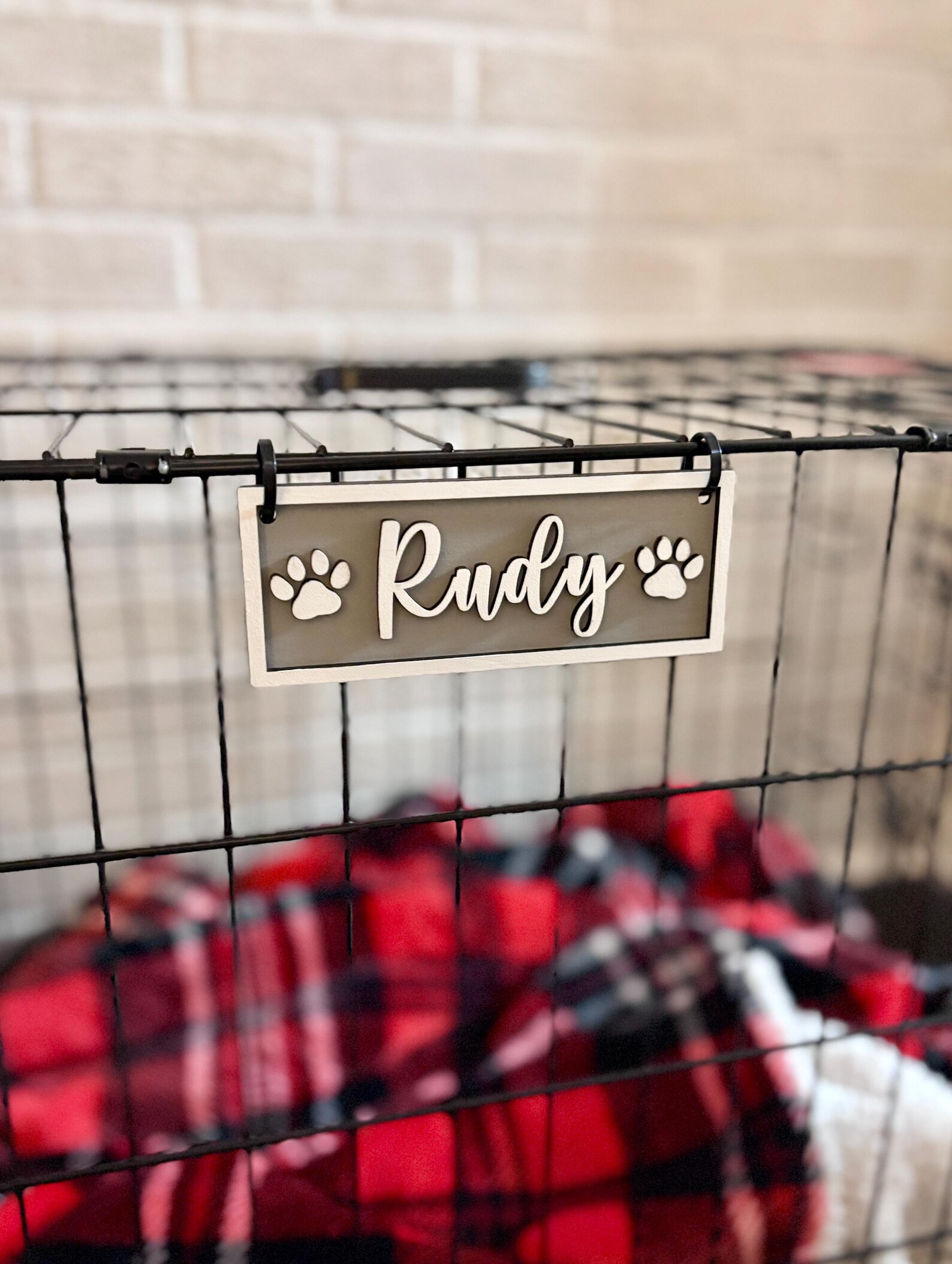 View of Dog Crate Name Plate SVG: Laser Cut File (digital Download ...
