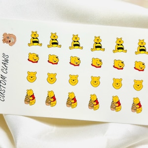 Honey Bear - Hand Crafted Nail art Waterslide Decal