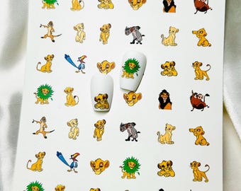 Lions - Hand Crafted Nail art Waterslide Decal