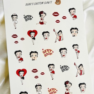 Betty - Hand Crafted Nail art Waterslide Decal