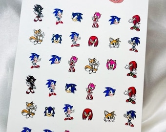 Sonic - Handmade Nail art Water-slide Decal