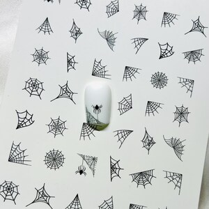 Ragnatela - Decalcomania per nail art realizzata a mano