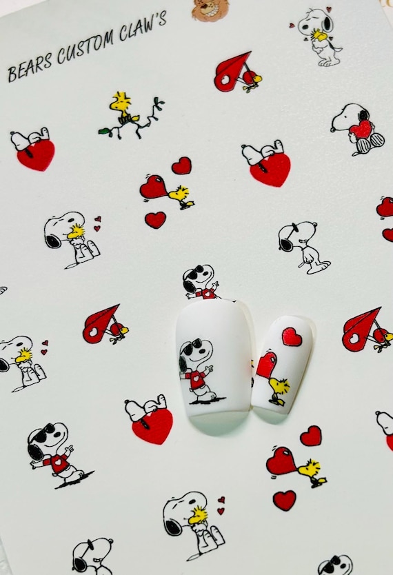 Snoopy and Woodstock Nail Art Waterslide Decals - A6 Sheet