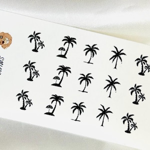 Palm Tree&#39;s - Hand Crafted Nail art Waterslide Decal