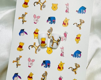 Honey Bear and Friends - Hand Crafted Nail art Waterslide Decal