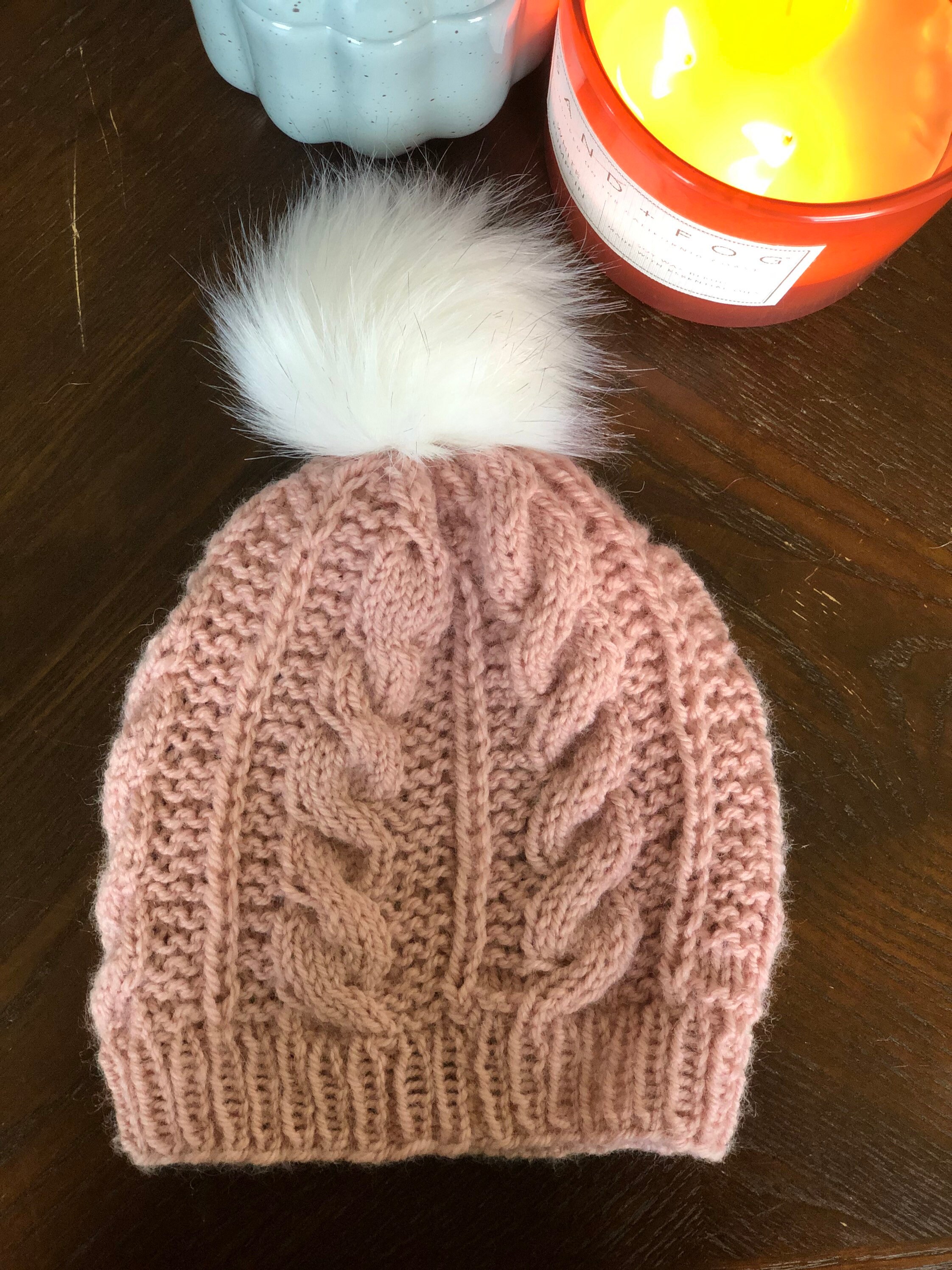 Cable Knit Winter Hat Etsy