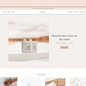 Glow - Ecommerce Website Template - Feminine WordPress Theme - Woocommerce - Online Shop Template - Kadence Child Theme-The Theme Collective