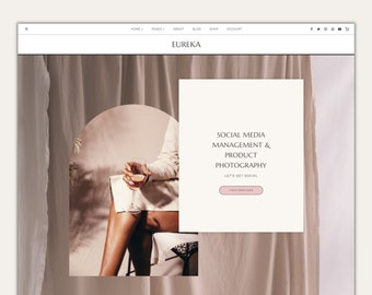 Eureka - Feminine WordPress Theme, Kadence Child Theme, Blog Theme, Ecommerce, Online Shop, Coaches, Photographer, Podcast, Services