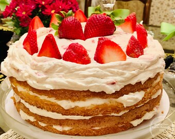 Strawberries Creams Cake Original Recipe Download