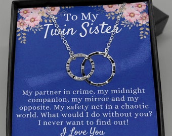 Gift for Twin Sister, Twin Sister Gifts, Best Twin Sister Ever, Thank You Twin Sister, Love Twin Sister Present, Twin Sister Gift Ideas