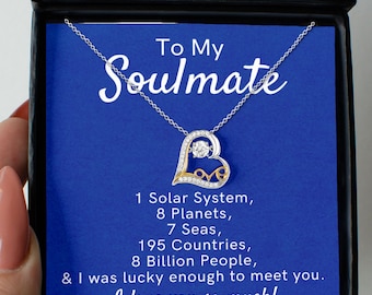 Soulmate Gift for Her, Gift for my Soulmate Love Necklace, Soulmate Gift Idea