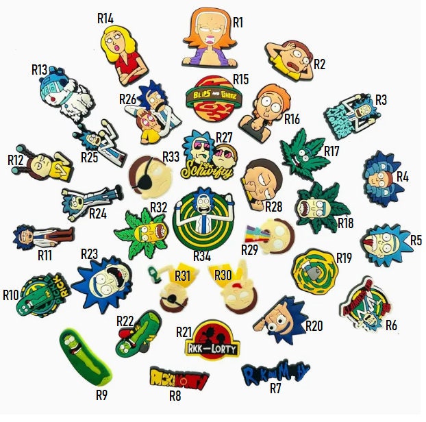 Rick and Morty Inspired Croc Charms Funny Shoe Charms Croc Etsy