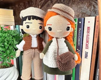 Amigurumi Anne and Gilbert, gift for christmas, handmade gift, anne shirley doll, gilbert doll