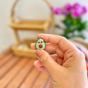 Miniature Avocado, cute little avocado, crochet avocado, collectible avocado, handmade gift