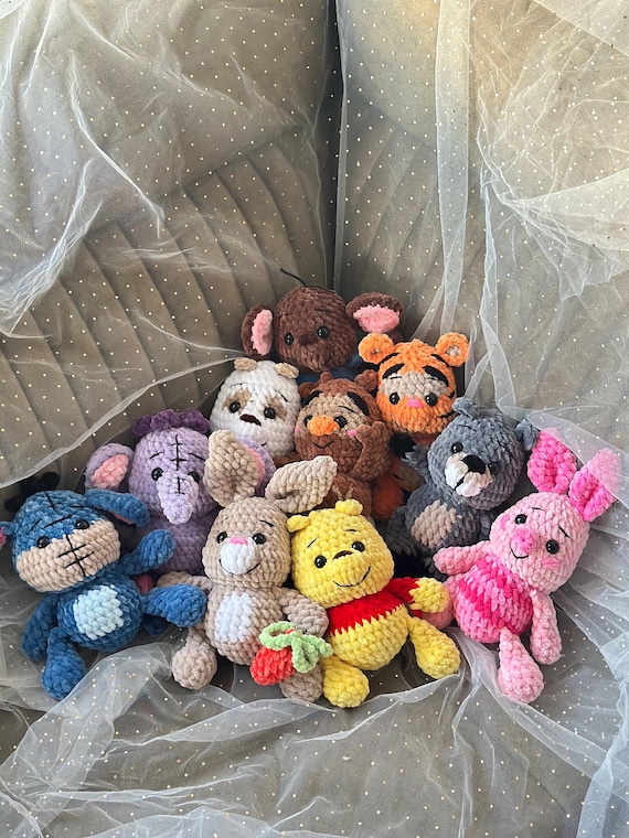 Handmade plushies Winnie the Pooh Crochet Toy, Amigurumi Plush, Pooh Bear, Tigger, Piglet, Eeyore, Rabbit, Baby Shower Gift, Nursery Decor