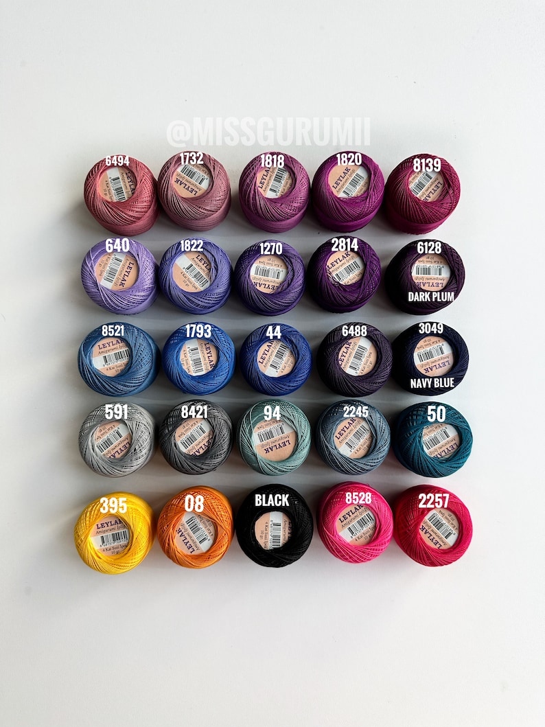 New brand Leylak yarn, 4-ply rayon silk, make miniature amigurumi, 100 colors, silky yarn image 4