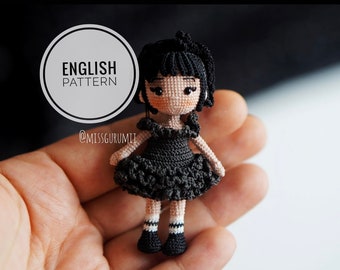 English pattern, wedy doll, dijital file, pdf pattern, miniature doll pattern