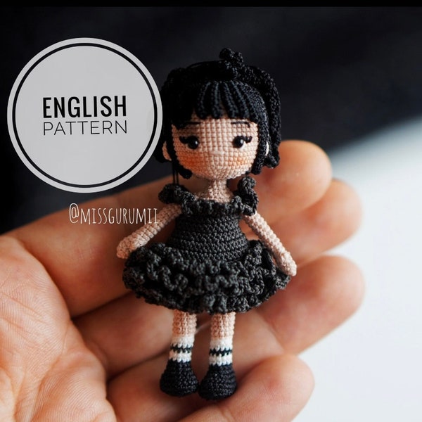 English pattern, wedy doll, dijital file, pdf pattern, miniature doll pattern
