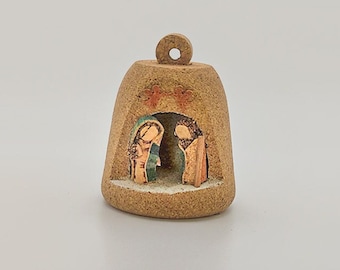 Mini Nativity Scene in Bell Shape in Portuguese Natural Cork