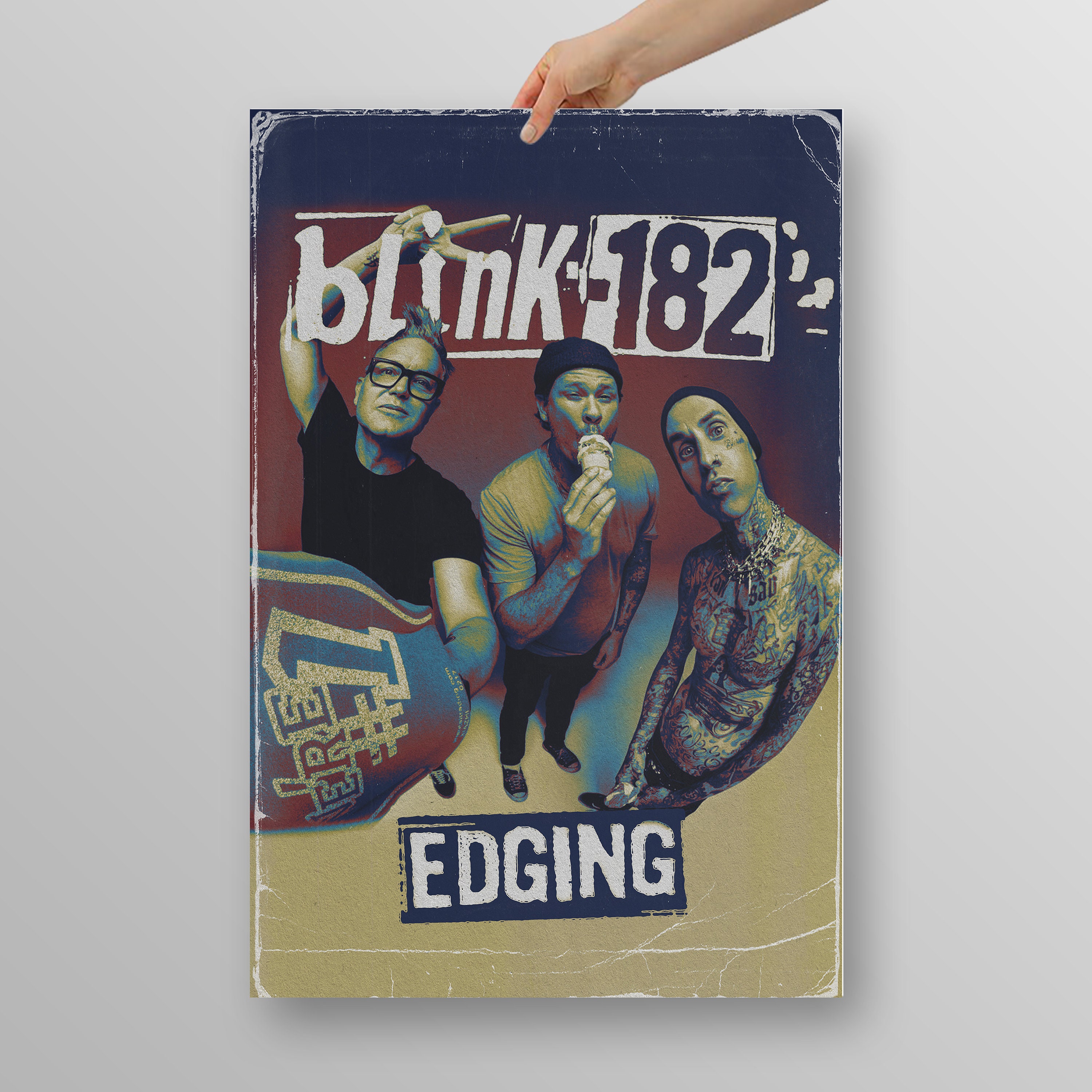 Vintage Poster The Blink 182 rock band Kraft retro punk rock