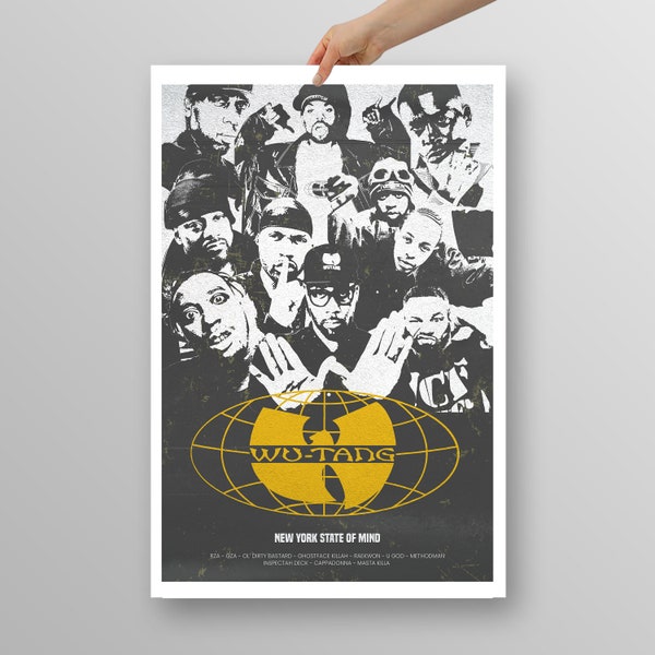 WU-TANG CLAN ny state of mind Print | Custom Poster Print | Wall Art, Music Print gift poster