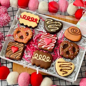 Valentines Cookies - Box of Chocolates 9 Mini Cookies