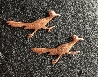 Vintage Roadrunner Pins Southwest Brooch Chaparral Bird