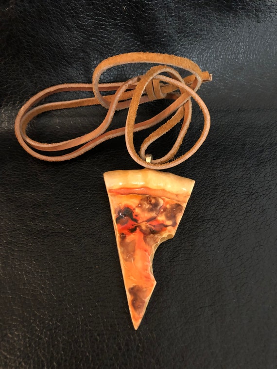 Vintage Pizza Necklace 1960s - image 6