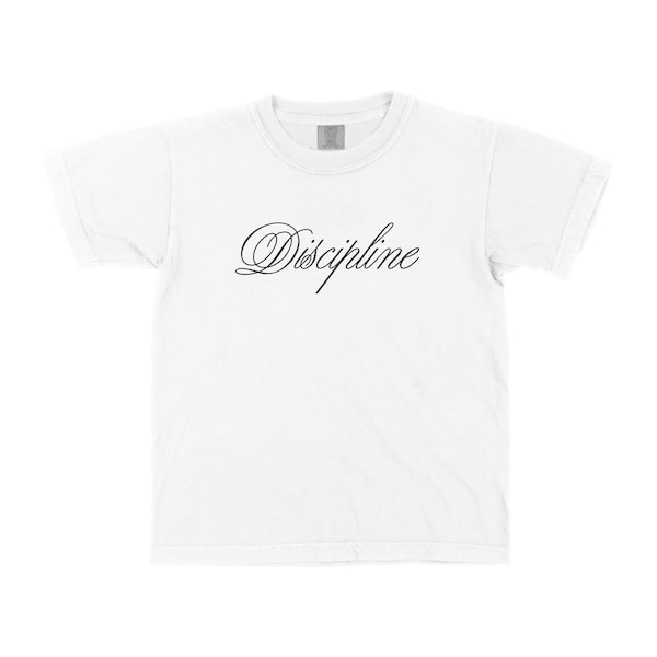 Discipline baby tee XS-XL coquette shirt coquette shirt cute y2k slogan t-shirt gifts for her aesthetic cinnamon girl cottagecore it girl