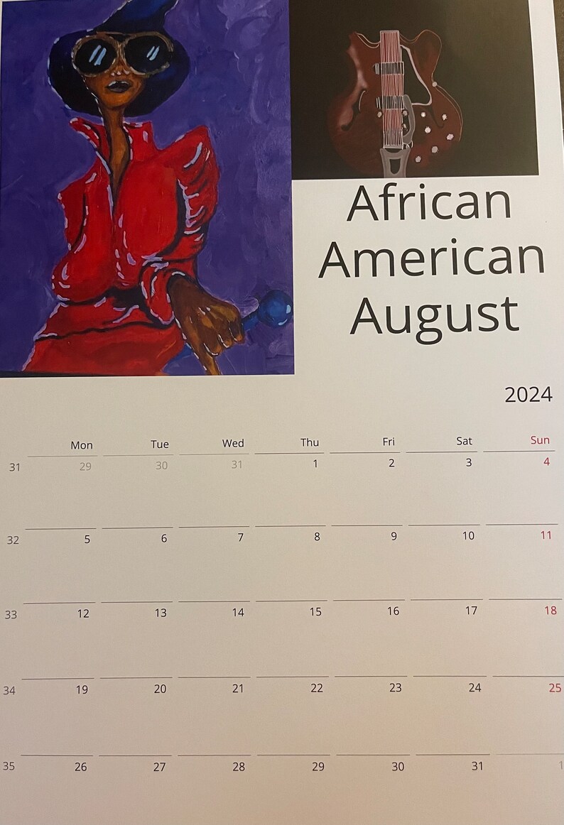 2024 Music Calendar Etsy