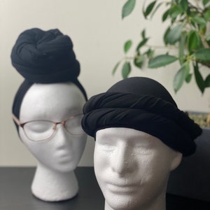 BLACK TURBAN WRAP