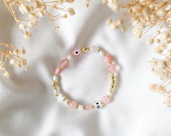 ADHD Fidget Bracelet · Discreet Stimming · Elastic Anxiety Bracelet · Pink Sensory Toy for Adults