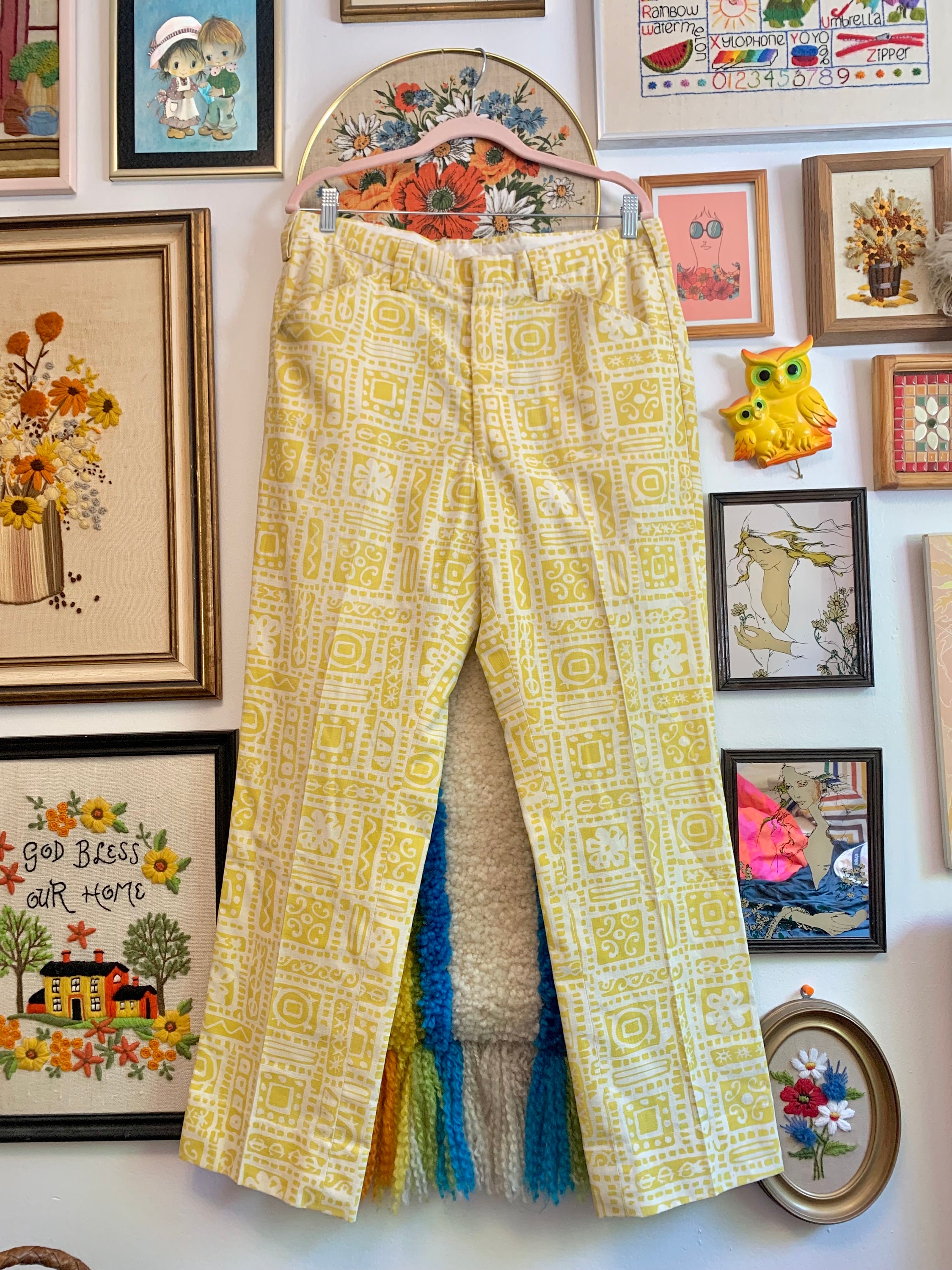 Yellow Cotton Capris -  Canada